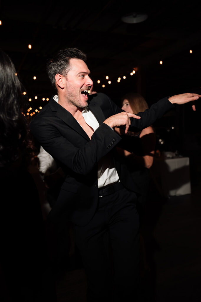 Open dancing during a Ford Piquette Avenue Plant wedding reception.