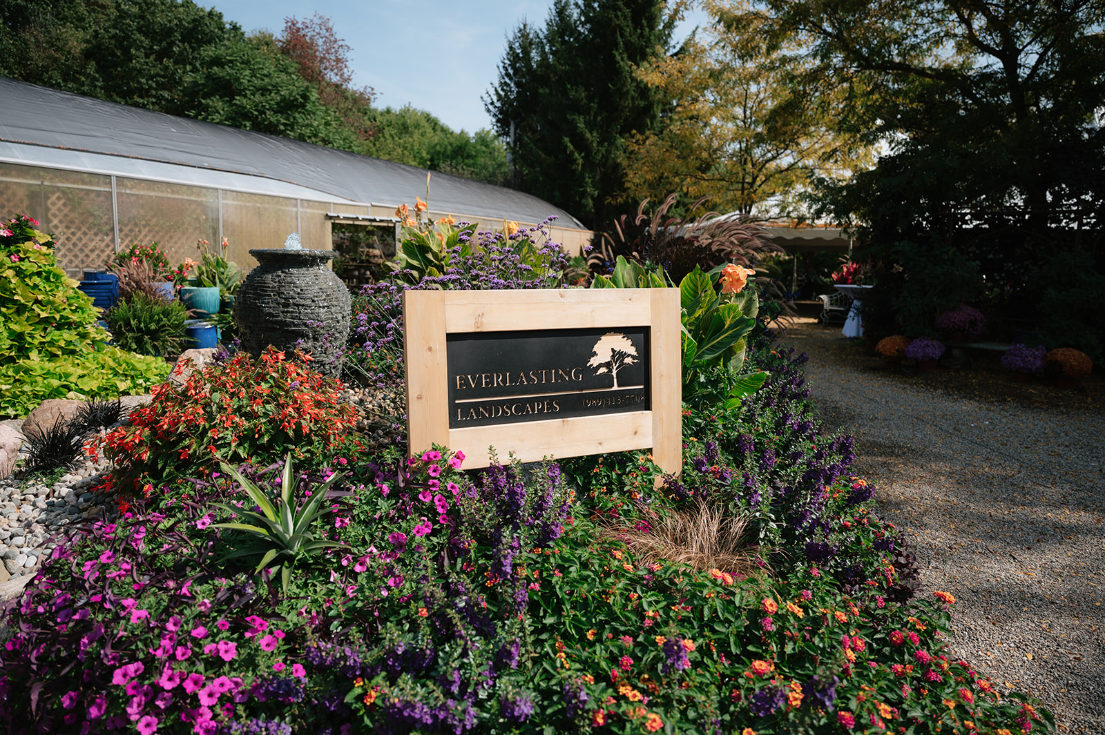 Sign out front of the venue that say Everlasting Landscapes.